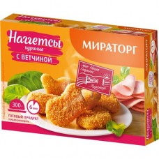 Наггетсы Мираторг, куриные с ветчиной, 300 г в магазинах Пятерочка