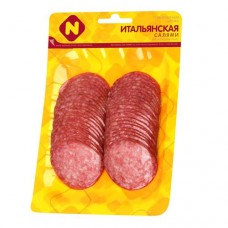 Колбаса Останкино Салями Итальянская сырокопченая нарезка 150г в магазинах Пятерочка