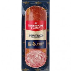 Колбаса Владимирский Стандарт Кремлевская С Грудинкой полукопченая категории В 300г в магазинах Пятерочка