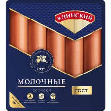 Сосиски КЛИНСКИЙ Молочные вар.кат.Б 470г в магазинах Пятерочка