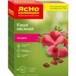 Каша овсяная Ясно солнышко Ассорти с клубникой, малиной, изюмом 6 пак.*45 г