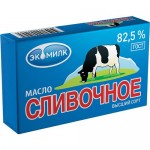 БЗМЖ МАСЛО СЛАДКО-СЛИВОЧНОЕ ТРАДИЦИОННОЕ НЕСОЛЕНОЕ В/С ЭКОМИЛК,м.д.ж. 82,5% 180г