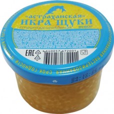 Икорное рыбное изделие. Икра щуки АСТРАХАНСКАЯ структурированная 80г ст/б 1/9 Лунское море в магазинах Пятерочка
