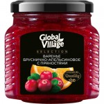 Global Village Selection Варенье десертное стерилизованное Бруснично-апельсиновое с пряностями 310г