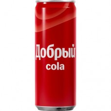 Напиток безалкогольный сильногазированный ароматизированный Кола Добрый 0,25 ЖБ в магазинах Пятерочка