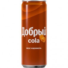 Напиток безалкогольный сильногазированный ароматизированный Кола со вкусом Карамели Добрый 0.25л ЖБ в магазинах Пятерочка