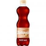 Напиток безалкогольный сильногазированный ароматизированный  Кола  со вкусом Ванили Добрый 0,5л