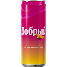Напиток безалкогольный сильногазированный ароматизированный со вкусом Манго - Маракуйя Добрый 0.25л ЖБ в магазинах Пятерочка