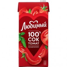 Сок Любимый томатный с сахаром и солью с мякотью осветленный для детского питания т/п 1.93л в магазинах Пятерочка
