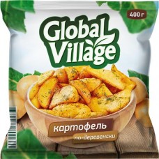 Замороженный картофель по-деревенски Global Village 0,400 в магазинах Пятерочка