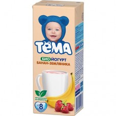 Биойогурт питьевой Тема банан земляника для детей с 8 месяцев 2,8% 210г в магазинах Пятерочка