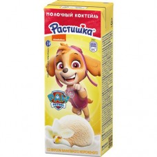 БЗМЖ Растишка Коктейль молочный ул/паст, д/пит.детей дошкольного и школьного возраста, со вкусом ванильного мороженного, 210г 2,0% в магазинах Пятерочка