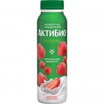 БЗМЖ Биойогурт АКТИБИО обогащенный бифидобактериями с клубникой и земляникой 1,5% 260г
