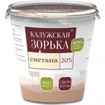 БЗМЖ Сметана мдж 20%  Калужская Зорька  300 гр.