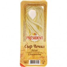 Сыр President Чечил Белый спагетти 35% 100г в магазинах Пятерочка
