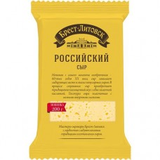 БЗМЖ Сыр полутвердый Брест-Литовск российский 50% 200гр в магазинах Пятерочка
