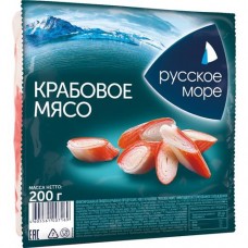 Мясо крабовое Русское море, 200 г в магазинах Пятерочка