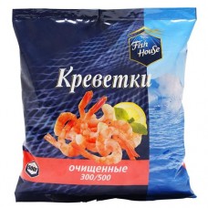 Креветки Fish House в/м очищенные 300/500 500г в магазинах Пятерочка