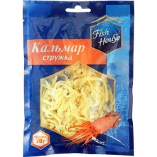 Кальмар сушеный, стружка, Fish House, 70 г в магазинах Пятерочка