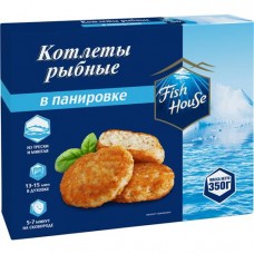 Котлеты рыбные FISH HOUSE в панировке зам.300г в магазинах Пятерочка