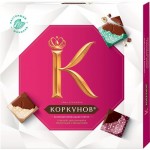 Коллекция плиток шоколада Коркунов: молочный, темный, молочный с дробленным фундуком, 131г