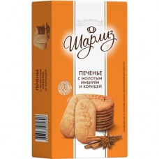Изделия кондитерские мучные. Печенье сдобное имбирное с корицей. ТМ Шарлиз, 230г в магазинах Пятерочка
