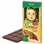 Шоколад АЛЕНКА С ФУНДУКОМ мол. 90 гр.