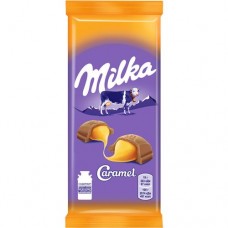 Шоколад Milka, молочный, с карамельной начинкой, 90 г в магазинах Пятерочка