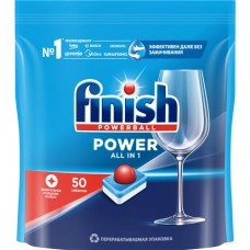 Средство FINISH Powerball Power Aio для мытья посуды для посудомоечных машин 50 таблеток в магазинах Пятерочка