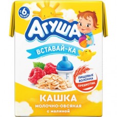 Каша Агуша Засыпай-ка Молочно-овсяная с малиной 2.5% 200мл в магазинах Пятерочка