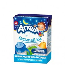 Каша Агуша Засыпай-ка Молочно-рисовая с яблоком и грушей 2,7% 200 мл в магазинах Пятерочка