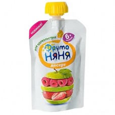ФрутоНяня 90 г. Десерт из яблок, клубники и малины в магазинах Пятерочка