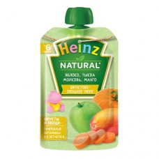 Пюре фруктово-овощное Яблоко Тыква Морковь Манго 90гр в магазинах Пятерочка