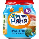 Пюре Фруто Няня, кролик с рисом, 100 г