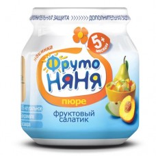 Пюре Фрутоняня Фруктовый салатик 100г в магазинах Пятерочка