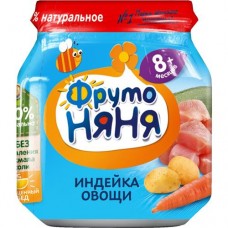 Пюре ФрутоНяня Индейка и Овощи 100г в магазинах Пятерочка
