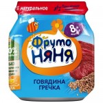 Пюре ФрутоНяня из говядины с гречкой и морковью 100г