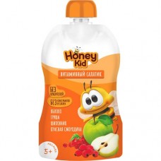 Пюре HONEY KID Витаминный салатик фруктово-ягодное обогащенное витамином С 5м+ 90г в магазинах Пятерочка