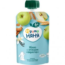 Пюре из яблок с печеньем шарлотка для питания детей раннего возраста 90г. в магазинах Пятерочка