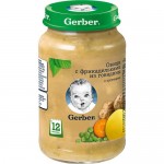 РАСТИТЕЛЬНО-МЯСНОЕ ПЮРЕ GERBER  ОВОЩИ С ФРИКАДЕЛЬКАМИ ИЗ ГОВЯДИНЫ . ДЛЯ ПИТАНИЯ ДЕТЕЙ С 12 МЕСЯЦЕВ, 190 Г