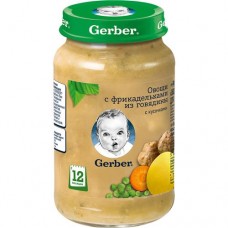 РАСТИТЕЛЬНО-МЯСНОЕ ПЮРЕ GERBER ОВОЩИ С ФРИКАДЕЛЬКАМИ ИЗ ГОВЯДИНЫ. ДЛЯ ПИТАНИЯ ДЕТЕЙ С 12 МЕСЯЦЕВ, 190 Г в магазинах Пятерочка