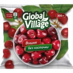 ВИШНЯ БЕЗ КОСТОЧКИ БЫCТРОЗАМОРОЖЕННАЯ ТМ  GLOBAL VILLAGE  0,3кг