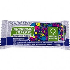 батончик мюсли с черникой-ежевикой Здоровый перекус 55гр в магазинах Пятерочка
