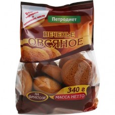 Печенье Петродиет Овсяное на фруктозе 340г в магазинах Пятерочка