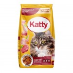 Katty корм сухой для взрослых кошек, пп, 350 г
