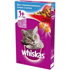 Корм для кошек Whiskas, сухой, говядина, 350 г в магазинах Пятерочка
