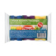 Губка д/посуды % 80х60х40мм 3шт в магазинах Верный