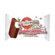 Морож.ЧЛ Пломбир Ленинград. Ванильн.в шок.глаз 80г в магазинах Верный