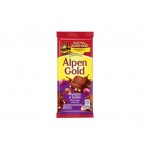 Шоколад Alpen Gold мол.Фундук-изюм 85г