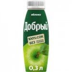 Сок Добрый яблочный осветленный, 0,33 л Сок Добрый яблочный осветленный, 0,33 л
